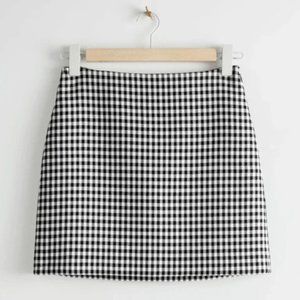 NWOT & Other Stories Paris Atelier Manteco Gingham Skirt Size 0